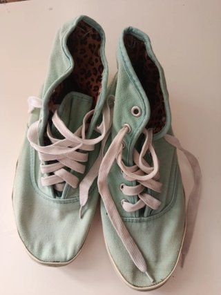 Zapatillas estilo vintage menta