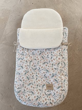 Saco Capazo Giraffa Bianca e Blu Floral