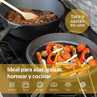 Olla Hierro Fundido 2 en 1 + Raspador Masa
