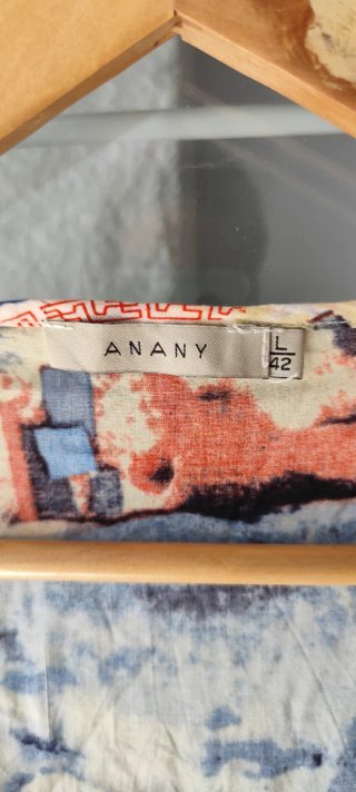 Blusa boho estampada manga acampanada