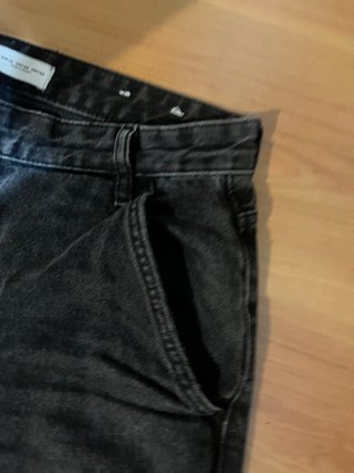 Pantalón Bershka Negro Ancho Talla 36
