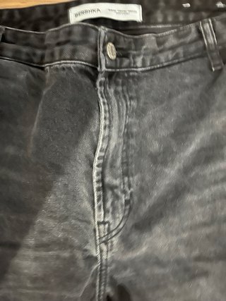Pantalón Bershka Negro Ancho Talla 36