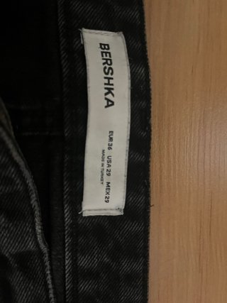 Pantalón Bershka Negro Ancho Talla 36