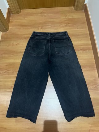 Pantalón Bershka Negro Ancho Talla 36