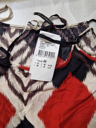 Blusa Motivi Multicolor con Hombros Descubiertos