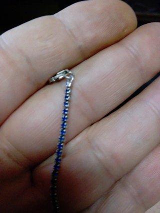 Pulsera Plata Antigua Piedras Azules