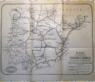 Mapa Ferrocarriles Españoles 1940