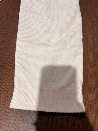 Pantalón pana ancho mujer beige