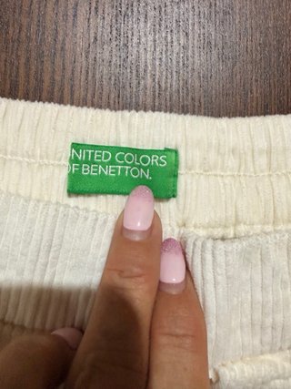 Pantalón pana ancho mujer beige