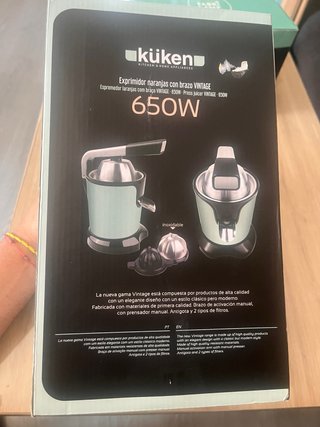 Exprimidor de Naranjas Küken Vintage 650W Sin estr