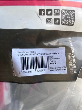 Guardabarros gas gas