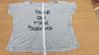 Camiseta gris "Take on your dreams" Talla única