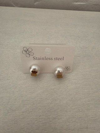 Pendientes perla Tous oso oro