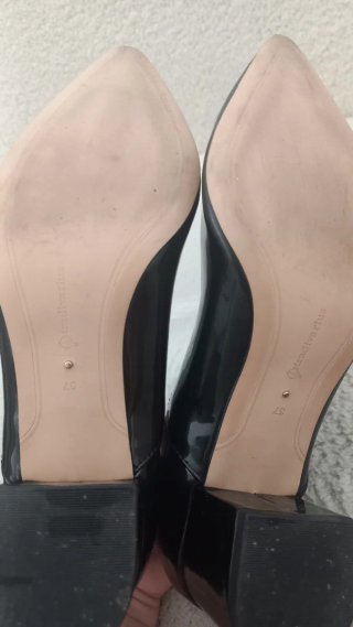 Botines Stradivarius Talla 37 Negros Charol