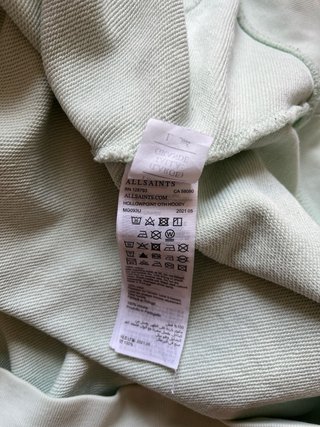Sudadera AllSaints Verde Menta Logo Talla L