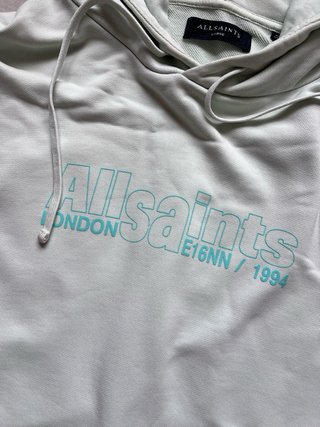 Sudadera AllSaints Verde Menta Logo Talla L