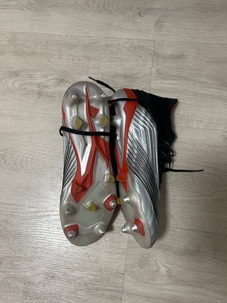 Botas de fútbol Adidas Predator Plata/Rojo