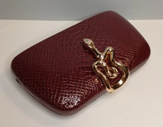Bolso fiesta piel pitón vegana cierre joya
