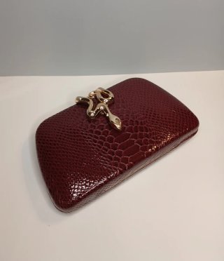 Bolso fiesta piel pitón vegana cierre joya