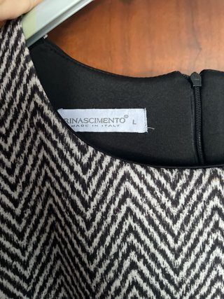 Vestito Rinascimento Smanicato Beige/Nero Taglia L
