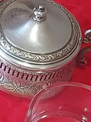 Rara Formaggiera Antica Placcata Argento