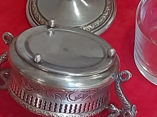 Rara Formaggiera Antica Placcata Argento