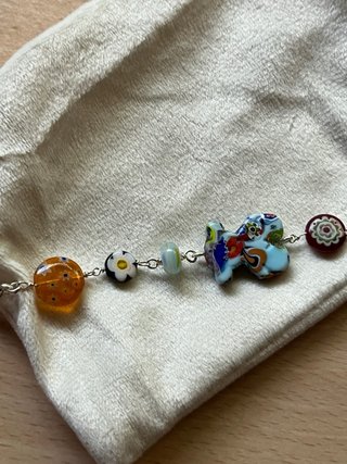 Pulsera Tous Plata y Esmalte Multicolor
