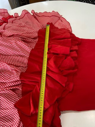 276 Vestido Flamenco Rojo Volantes
