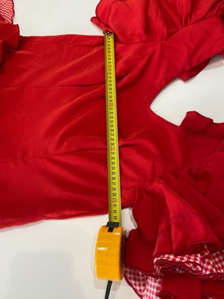 276 Vestido Flamenco Rojo Volantes