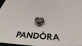 Corazón Pandora plata con Alas