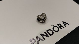 Corazón Pandora plata con Alas