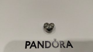 Corazón Pandora plata con Alas