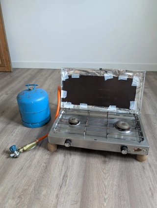 Hornillo de gas portátil con bombona