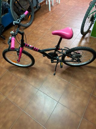 Bicicleta Btwin Niña Rosa Negra