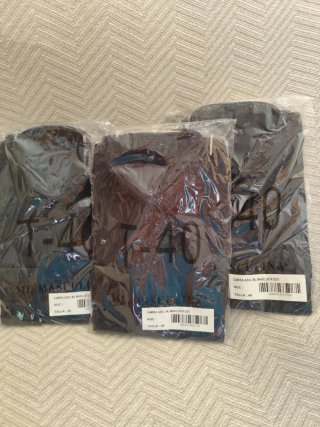 Lote de 3 Camisas Azul Marino Manga Larga Talla 40
