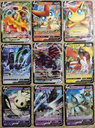 Lote 9 Cartas Pokémon V y VMAX