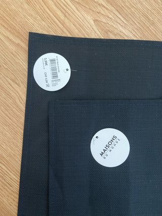 Manteles individuales negros (2 unidades)
