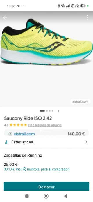 Zapatillas Running Saucony Amarillo y Turquesa