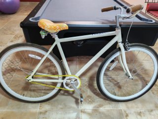 Bicicleta Fixie Vintage Color Crema