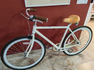 Bicicleta Fixie Vintage Color Crema