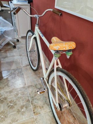 Bicicleta Fixie Vintage Color Crema