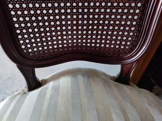 Juego 6 Sillas Clásicas Luis XV Madera y rejilla