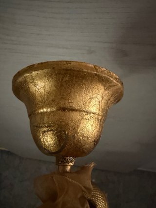 Lámpara colgante dorada con cristales