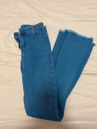 Pantalones campana tiro alto