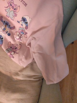 Sudadera rosa Angel & Stitch