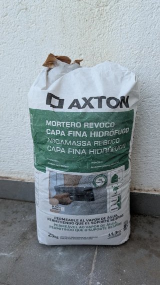 Saco Mortero Revoco Capa Fina Hidrófugo Axton 25kg