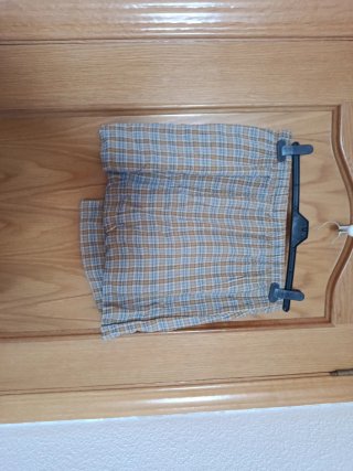 Falda corta cuadros Pull&Bear