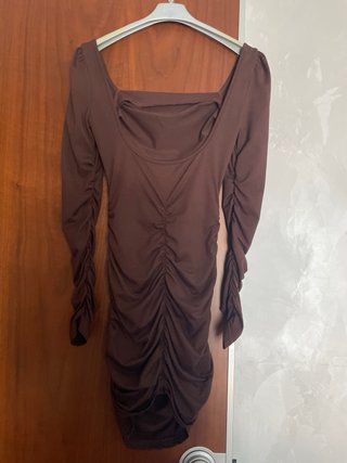 Vestito aderente marrone Shein