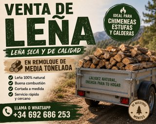 Leña seca y de calidad para chimeneas