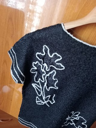 Maglia in tessuto crespo - Vintage